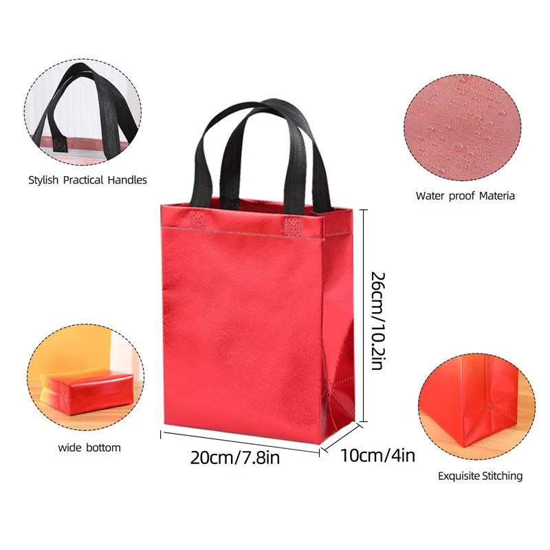 StoBag 25pcs Wholesale Non-woven Bags Tote Gift Packaging Storage Shopping Portable Fabric Reusable Pouch Custom Logo(Extra Fee) 3