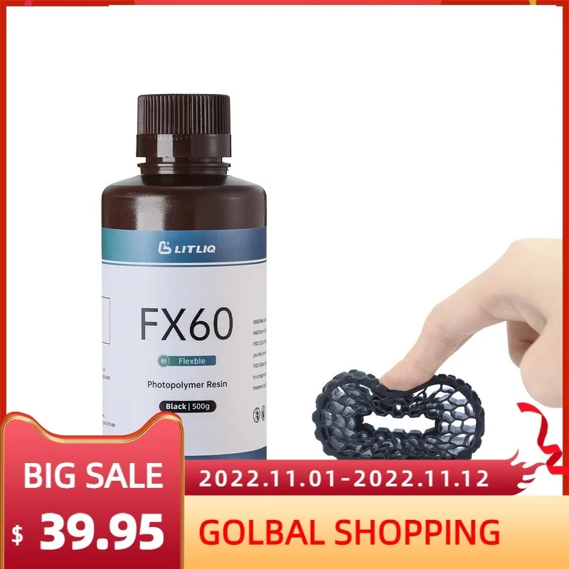 Top FX60 유연한 고무 프린터, Elegoo Anycubic 송진 3D UV 송진, 3D 광자 송진 액체 LCD DLP MSLA TPU 유사