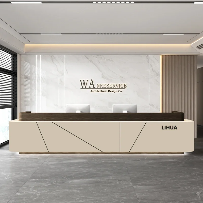 Modern Simple Reception Desks Corporation Beauty Salon Storage Lectern Desk Business Luxury Office Furniture Receptionsdisk FYRD