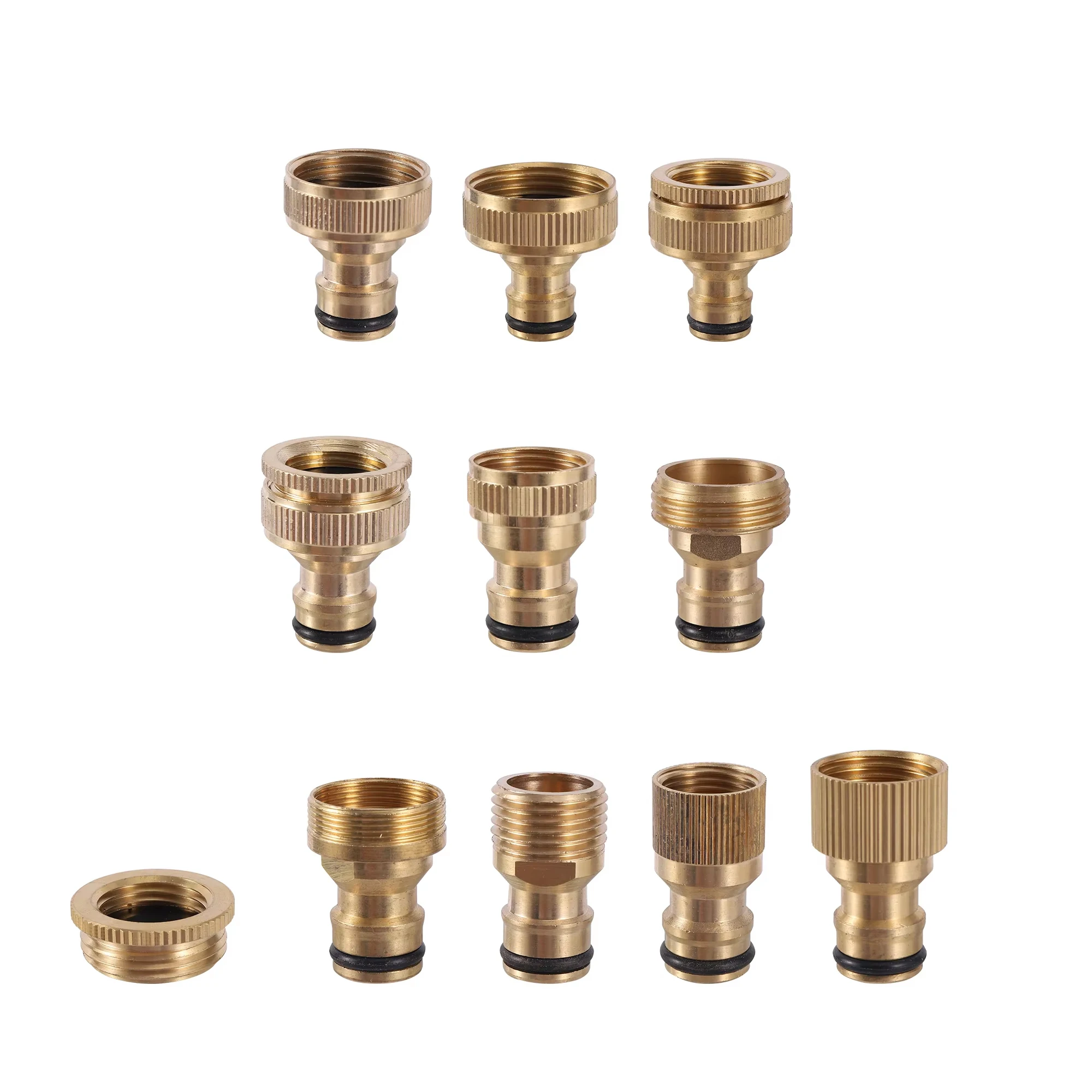 1/2" 3/4" 1" Gewinde Messing Schnellkupplung M22/24 Nippelanschluss Gartenschlauch Schnellanschluss Wasserhahnadapter Wasserschlauchanschluss