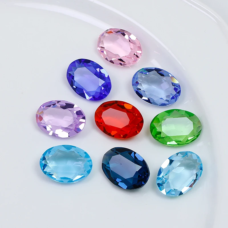 Crystal Rhinestones 20x30MM Gems Oval Transparent Pointed Back Crystal Rhinestone K9 Glass Loose Gemstone Diamonds for DIY Jewelry Decoration