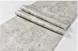 Waterproof Self - Adhesive Cement Gray Vinyl Wallpaper for Kitchen and Bathroom Renovation (Gray White)