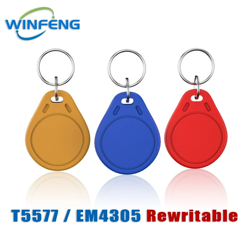 

10Pcs/Lot T5577 EM4305 Rewritable Duplicate RFID Keyfobs Can Copy TK4100 EM4100 Proximity Chip RFID Card Access Token Tags