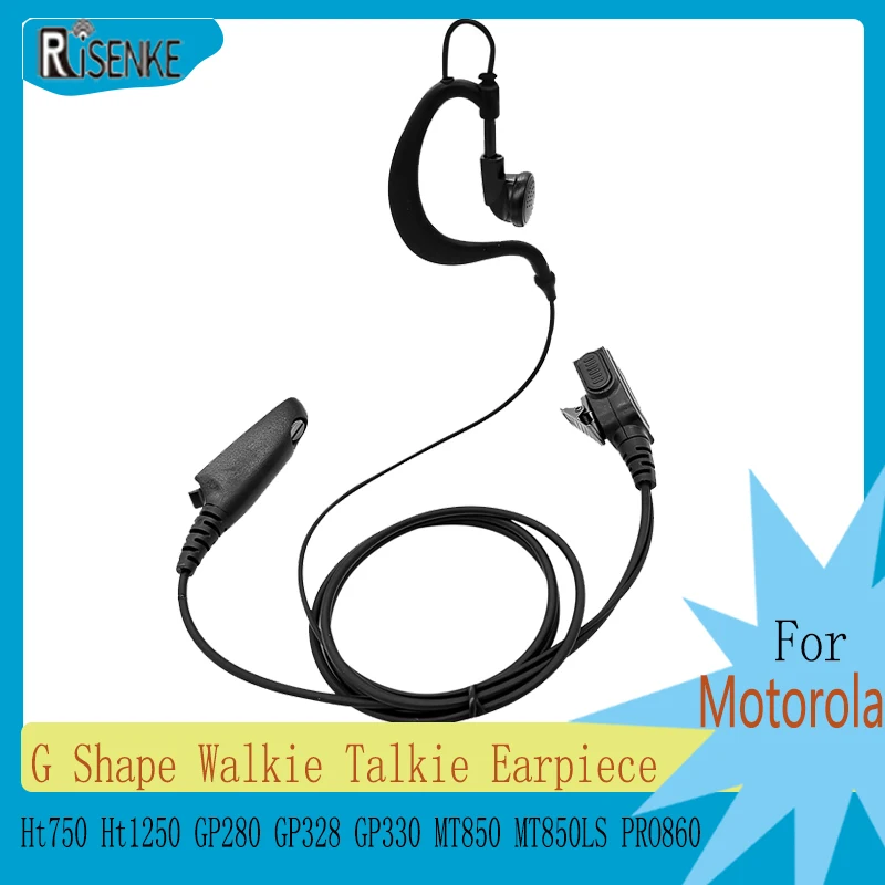 Динамик G-образной формы для Motorola, аудиомикрофон, гарнитура для видеонаблюдения, Motorola Ht750,Ht1250,GP280,GP328,GP330,MT850,MT850LS,PRO860
