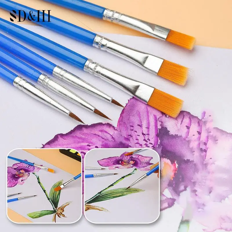 100pcs Paint Brushes Set for Kids Acrylic with Flat Round Pointed Paint  Brushes Craft Watercolor Oil Painting Brushes - AliExpress