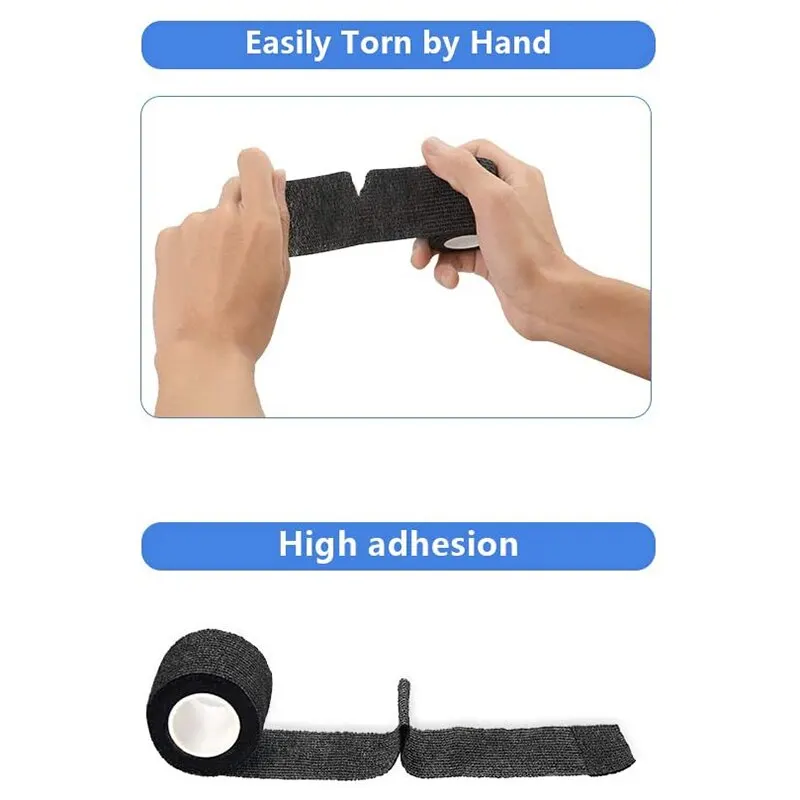 Self Adhering Bandage 6pcs Self-Adhering Bandage Fixing Bandage Animal Hand Tearing Waterproof Elastic For Pets 5 cm X 4.5 M