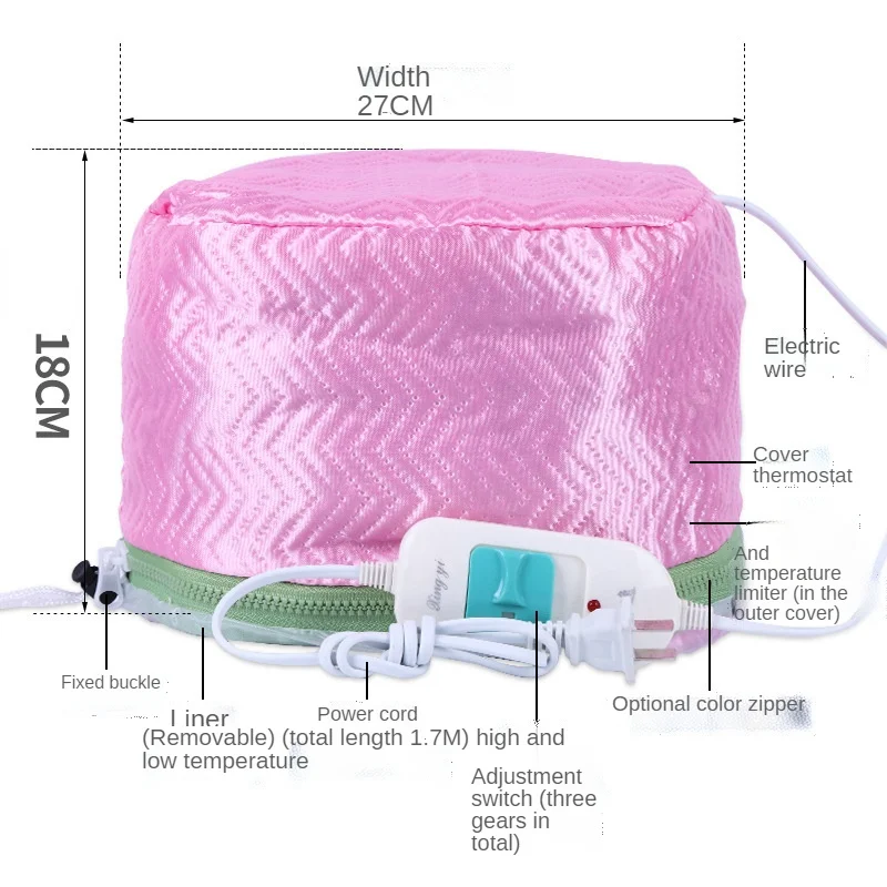 Women Hair Steamer Cap Dryers Thermal Treatment Hat Beauty Spa