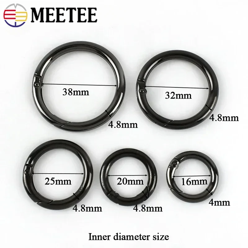 10 Llaveros De Resorte De Metal Con Clip De Anillo En O, Hebilla Redonda De Resorte De 25 Mm, Mosquetón Redondo Dorado, Accesorios De Bricolaje Para Bolsos, Bolsos, Llaveros, Manualidades