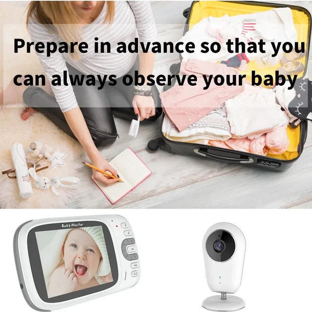 VB609 Smart Baby Monitor 3.2-inch Color LCD Screen Video Two-way Intercom Baby Monitor Camera Baby Room Surveillance Camera 3