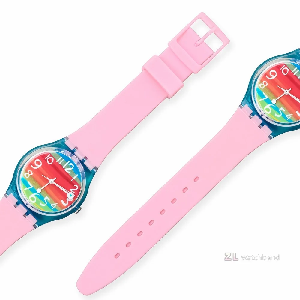 Vibrant Silicone Sports Watch Band Replacement - Rubber Strap
