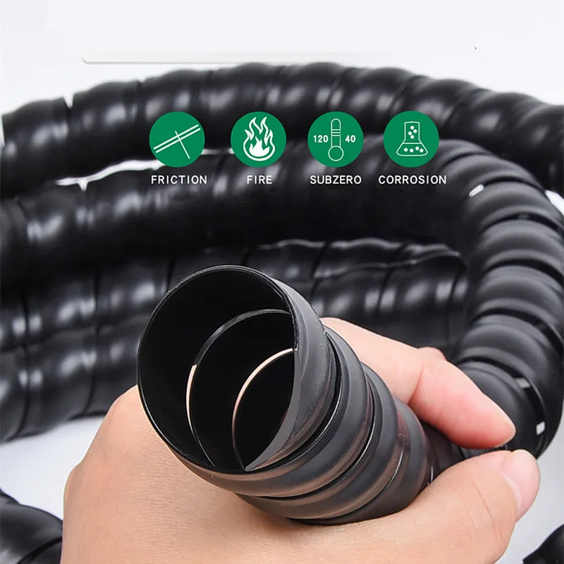 Description Picture 3 of item1/2/5M Winding Tube 8/10/12/16/20 mm Wire Organizer Cable Protection Sleeve Tube Protection Sleeve Spiral Wrap Winding Protector