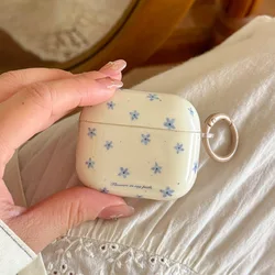 Spring Fresh Blue Flower INS Soft Case - Elegant Protection Cover - AirPods 4 2024 (A)