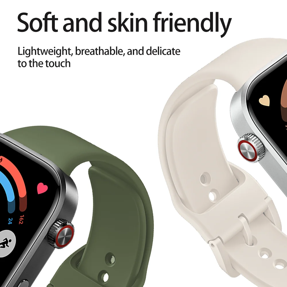 Silicone Sports Comfortable Smartwatch Strap - Soft and Durable Bracelet