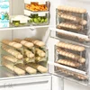 Transparent slide egg storage box 4-layer ladder egg box storage refrigerator side door large capacity automatic egg roller 4