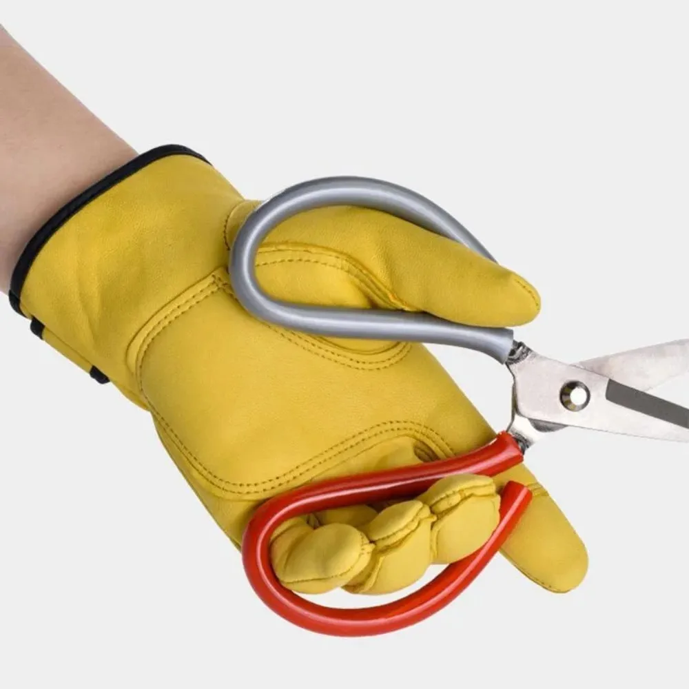 1 paio di guanti da lavoro in morbida pelle bovina per conducente caccia guida fattoria giardino saldatura protezione di sicurezza guanti da meccanico per lavoratori - immagine 3