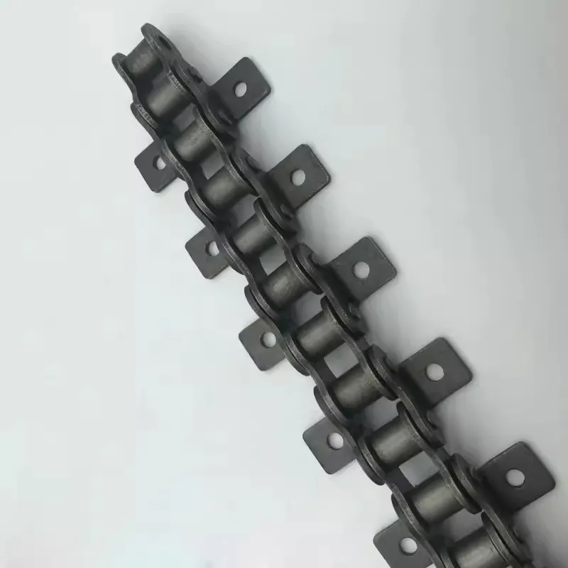 12A-1 Einzelne Löcher, gebogene Plattenförderkette, industrieller Rollenantrieb mit doppelseitigem Ohr, 1,5 Meter Länge – Detail 1