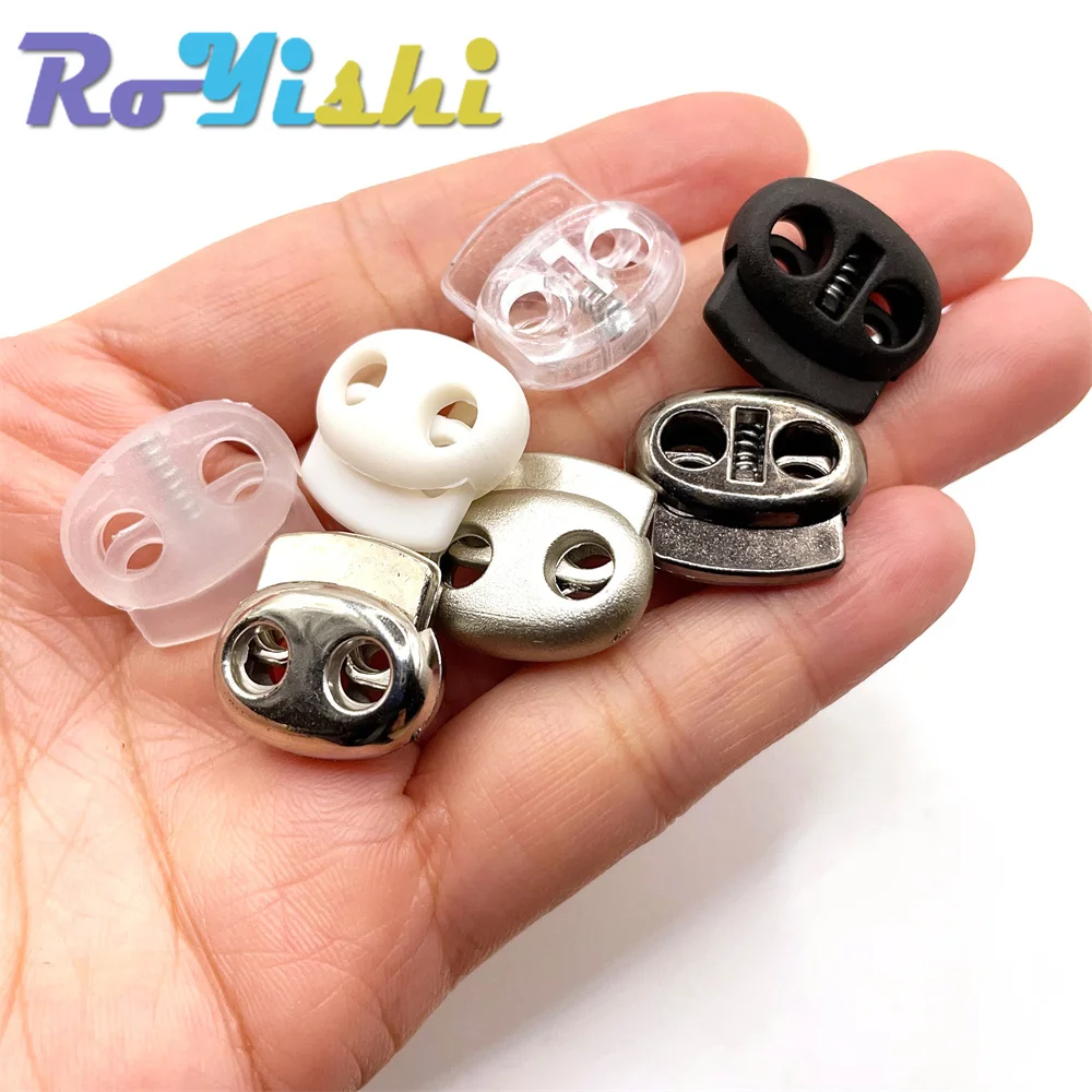 Transparent Plastic Cord Lock Stopper 10 Pcs/Pack for Shoelace Sportswear Backpack Lanyard DIY Craft