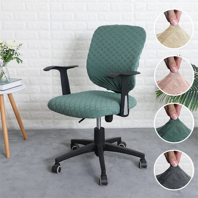 Funda elástica para silla de oficina, cubierta de LICRA para asiento de  ordenador, funda para silla de oficina, funda elástica para brazo de  ordenador - AliExpress