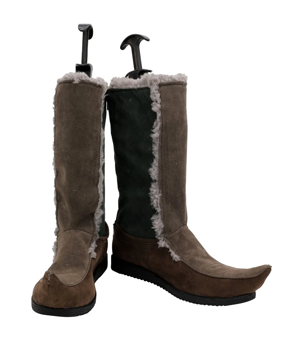 

Adult Kristoff Cosplay Boots Shoes Costume Accessories Customized European Size Boots Party Adult Halloween Carnival Shoes