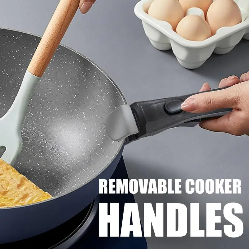 Removable Tableware Pan Handle Detachable Replacement Clip Hand Grip Kitchen Frying Pan Cookware Accessories detachable pot handle,pot clip