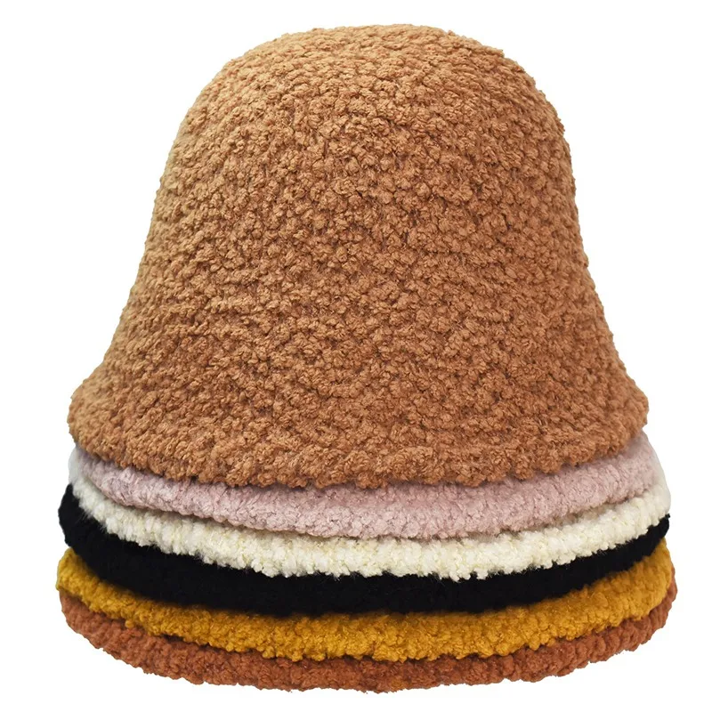 

Solid Color Korean Version Dome Knitting Fisherman'S Hat Autumn Winter Keep Warm Shade Women'S Winter Hat Basin Cap