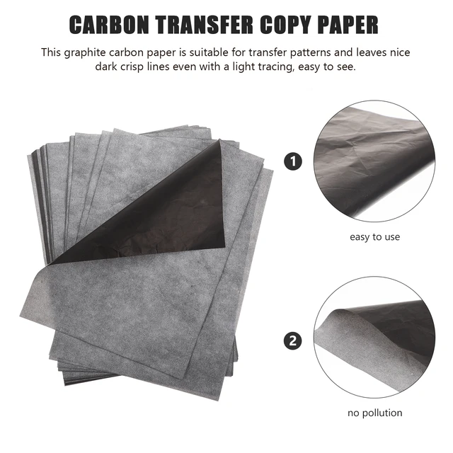 100 Pcs Carbon Paper Transfer Copy Sheets Graphite Tracing A4 for Wood  Canvas Art 2021 - AliExpress