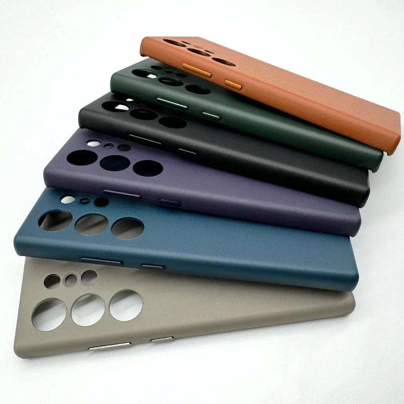 For Samsung Galaxy S24 Ultra/Plus Eco-Leather Case High Quality Soft Silky Touch Cover For Galaxy S24 Ultra S24 Plus s24+ Case