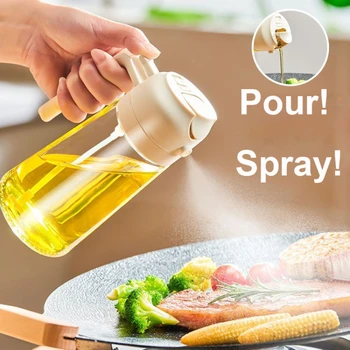 2in1 500ml spruzzatore di olio di plastica bottiglia spray di olio serbatoio di olio barbecue cucina cottura barbecue picnic utensili da cucina per imprese 1