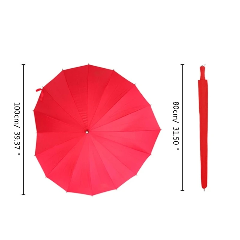 Wedding Accessory Creative Heart-Shaped Love Umbrella Ornament Adult Bride Wedding Gift Accessory mini umbrella folding umbrella