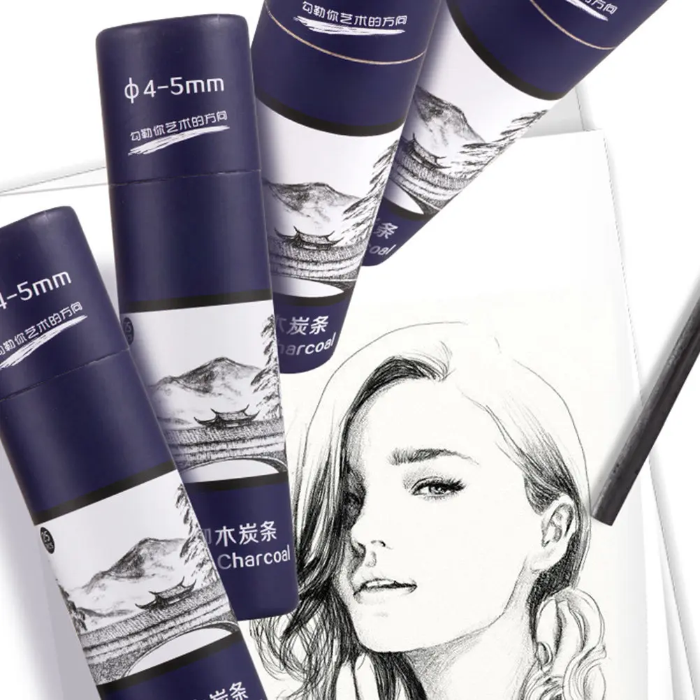 25pcs 스케치 숯바 그림 그리기용 버드나무 숯 자연선 그리기 미술 학생 초보자 예술가 용품 도구