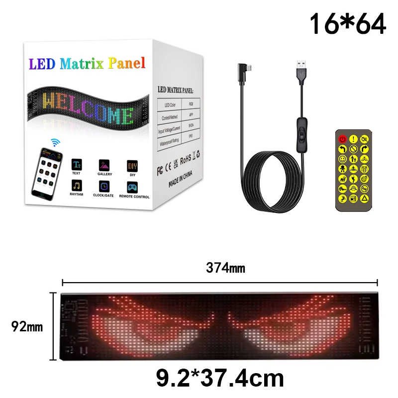 ตัวเลือกสินค้า แผงจอแสดงผล LED 3D บลูทูธ สร้างสรรค์ Graffiti ได้ทันที
