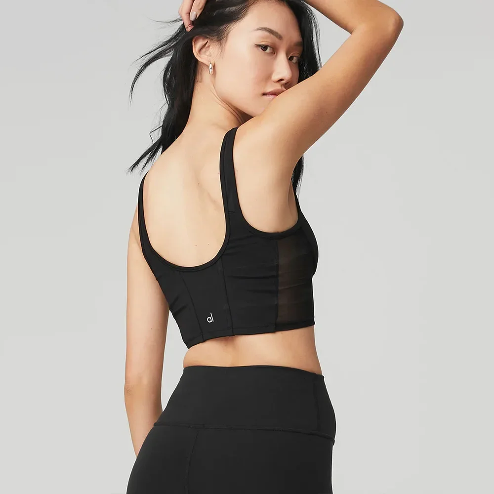 AL Sports Slit Bra Yoga Underwear Gathers Shock-absorbing Running Vest Outdoor  Fitness Bra Beautiful Back Yoga Tops Women
