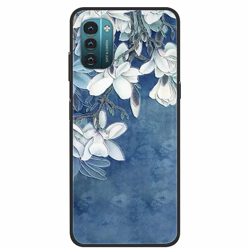 3D Flower Embossed Soft Silicone Protective Phone Case - Stylish Bumper Cover