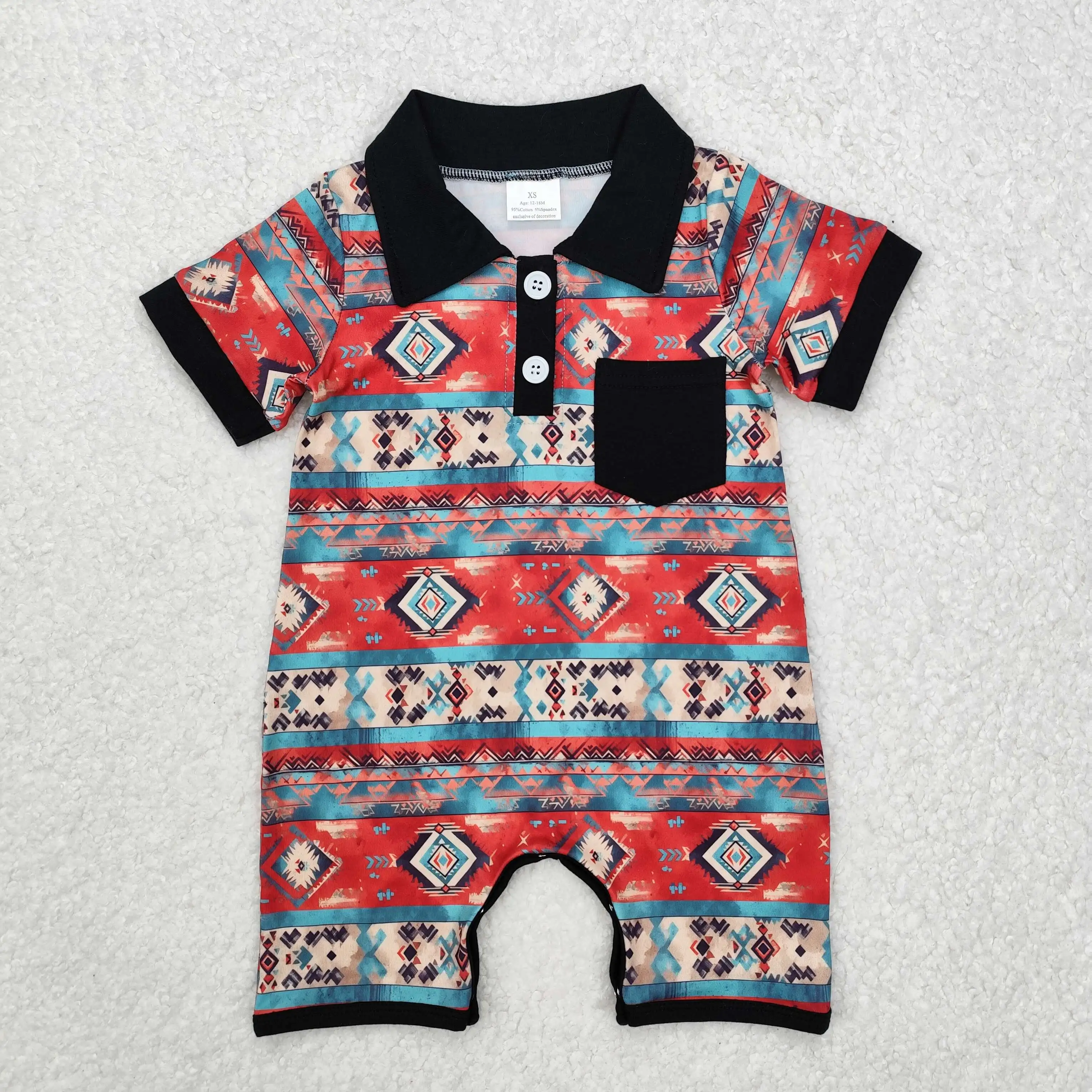 Wholesale Toddler Mardi Gras Romper Kids Short Sleeves Clothes Baby Boy Checked Bubble Children Infant Pullover Buttons Jumpsuit 3