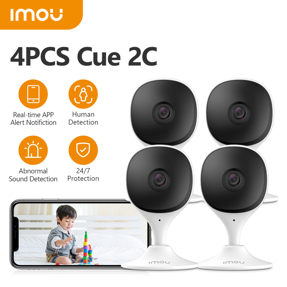 4PCS IMOU Indoor Security Camera Wi-Fi IP Security Surveillance Smart System with Night Vision Baby Monitor Baby Camera
