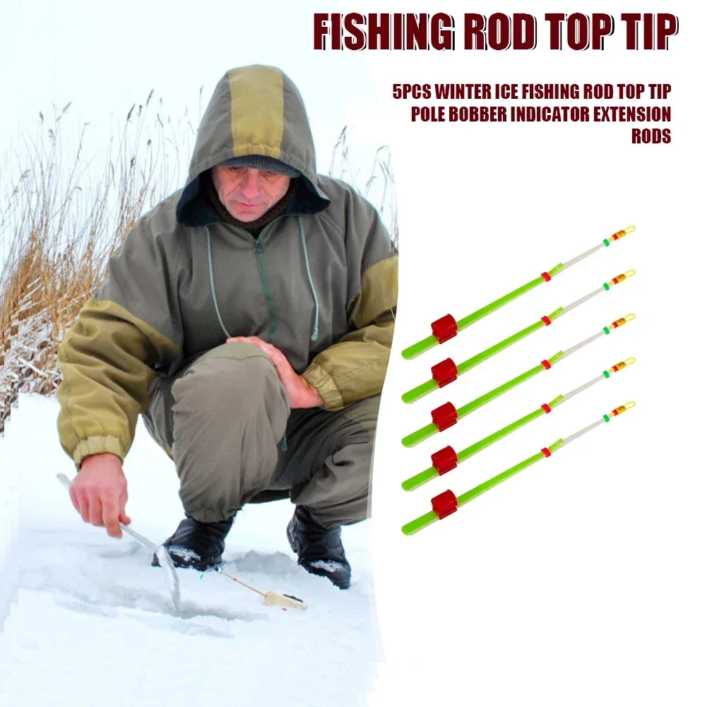5 10 15 20pcs Portable Mini Winter Ice Fishing Rod Top Tip Winter Fishing Pole Tip Outdoor Fish Tackle Tool Gear Accessories