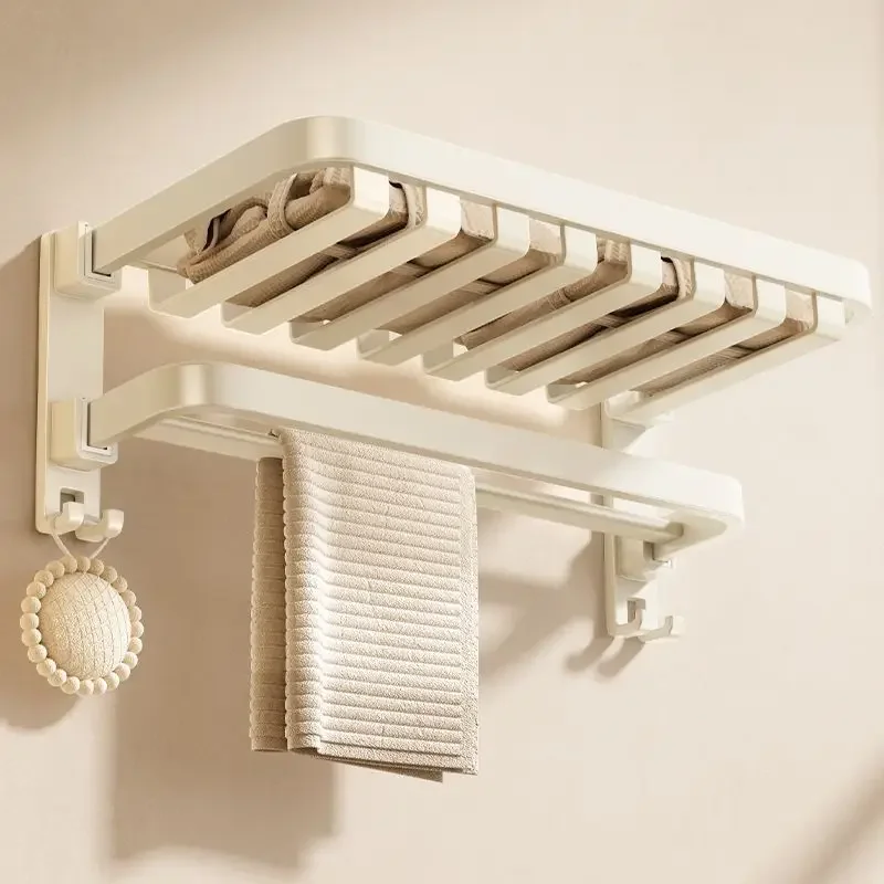 No punching cream wind towel rack toilet rack bathroom toilet wall storage