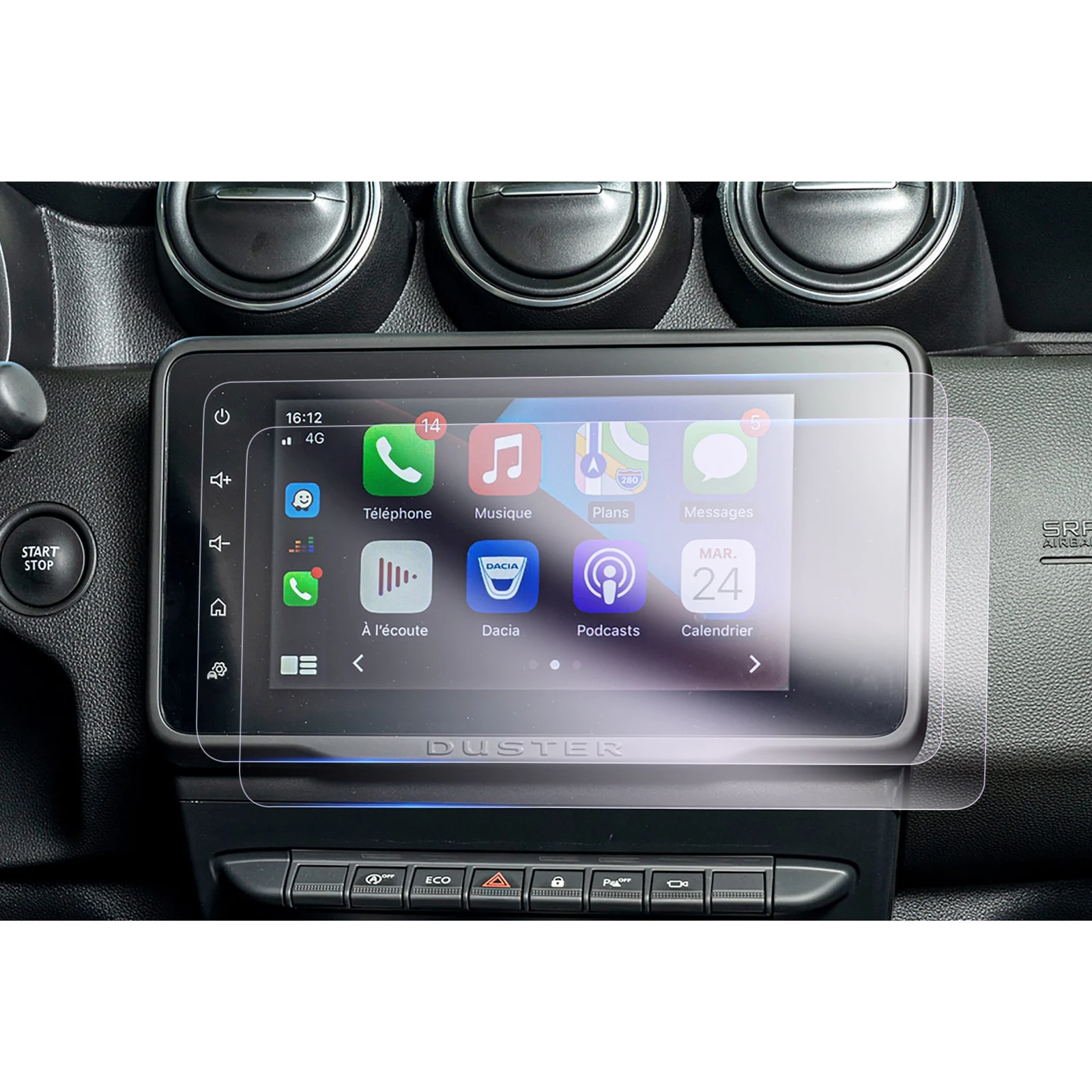 Ruiya For Renault Duster Dacia 2022 2023 8inch Car Navigation Screen