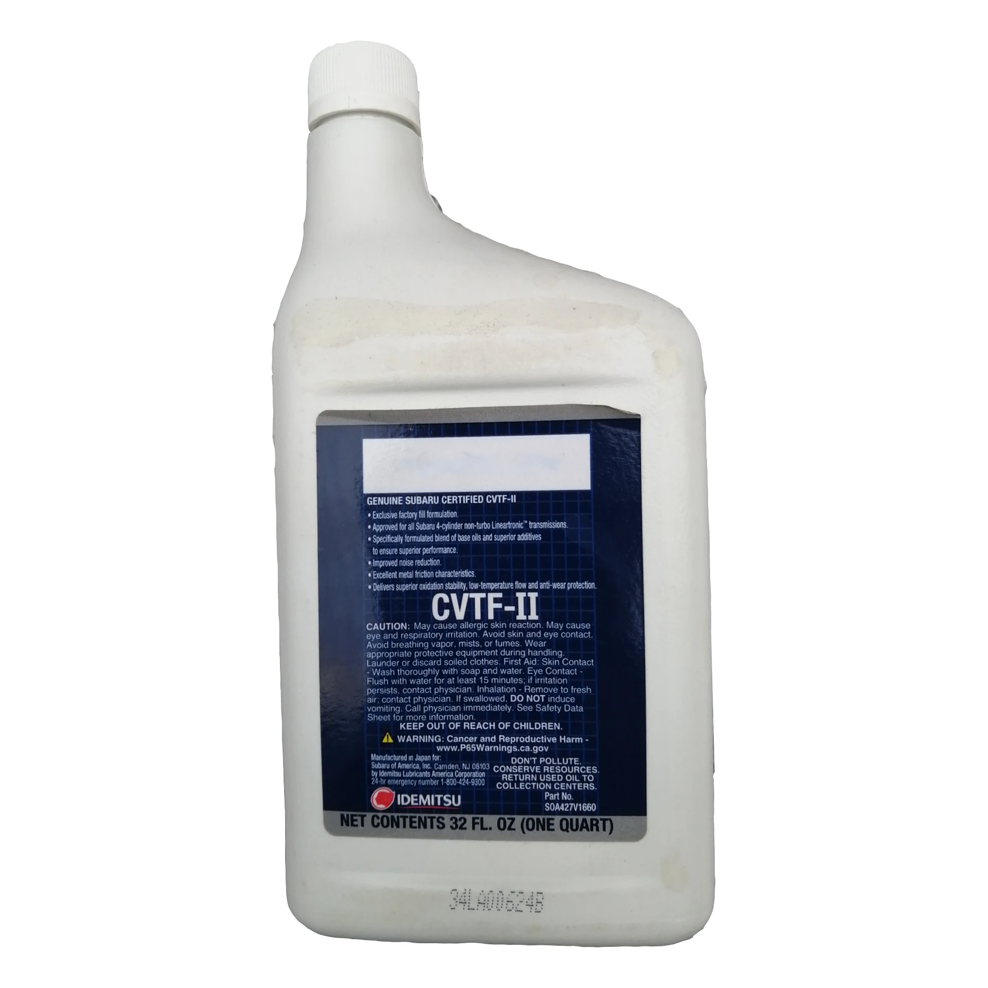 

Car Genuine parts CVT Fluid 32 FL. OZ SOA427V1660 For Subaru Excluding Forester outback Legacy in 2.0T