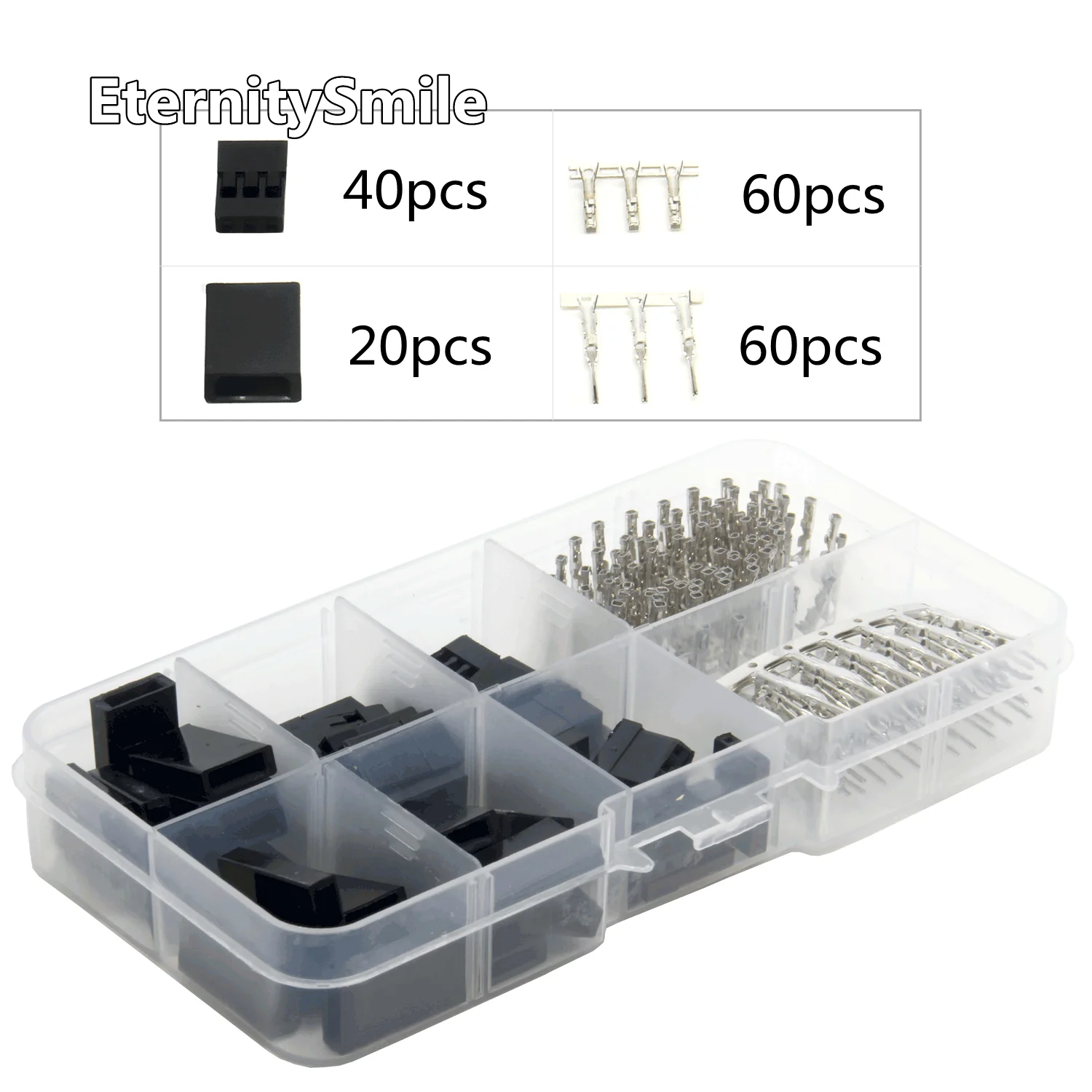 180Pcs DuPont Connect Head 3P JR Plug 2.54mm Female & Male Dupont Reed Jumper Wire Terminal Kit Multifunctional Crimping Pliers