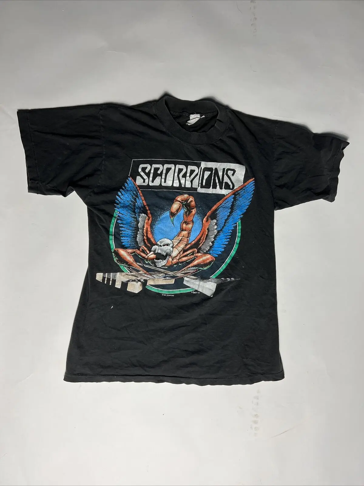 Maglietta Vintage Scorpions 1990 Crazy World Tour Concert 80'S Heavy Metal Rock