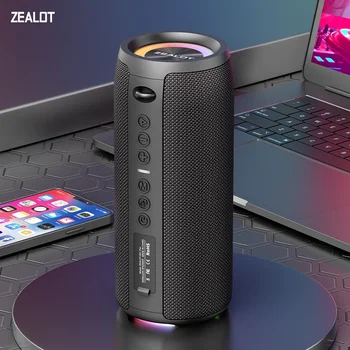 ZEALOT-S51PRO 40W High-power Bluetooth Speaker 3D Stereo Bass Bluetooth Speaker Portable IPX5 Waterproof Suitable TWS Boom Box