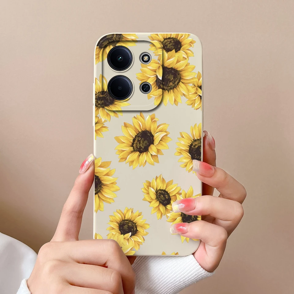 White Rose Avocado Design Dustproof Anti-Slip Soft Bumper Case
