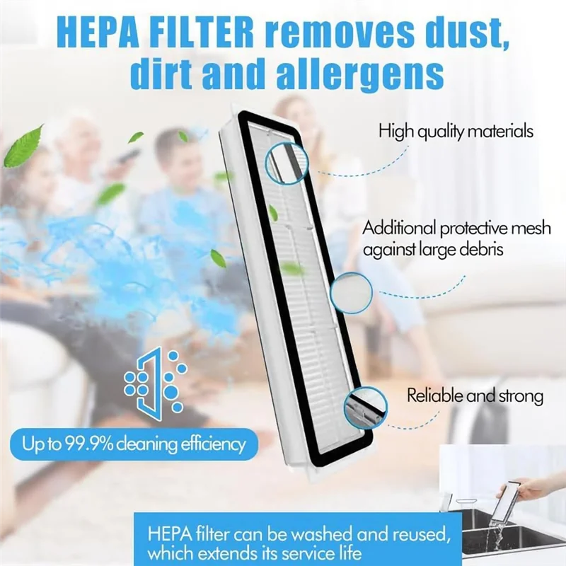 Main Side Brush Mop Cloth Rag Hepa Filter Dust Bag Parts Accessories Kit Plastic For Dreame Bot D9 Plus Robot Vacuum Cleanera52q