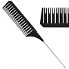 3pcs Hairbrush Hair Styling Combs Tailed Comb Set Coloring Dyeing Comb Salon Tool Sectioning Highlighting Weaving Cutting Comb 6