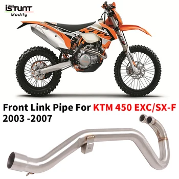 Motorcycle Exhaust Escape Modify System Front Link Pipe Connect original Muffler 50.5mm Slip On For KTM 450 EXC For KTM450 SX-F