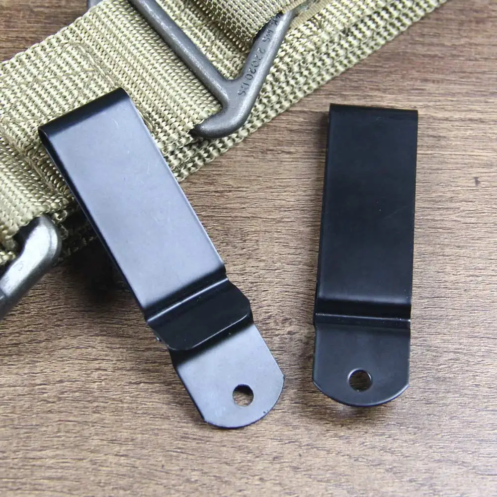 2PCS Black Coated Metal Belt Clip For Mounting on KYDEX and Leather Carry  Systems DIY Sheaths Holsters