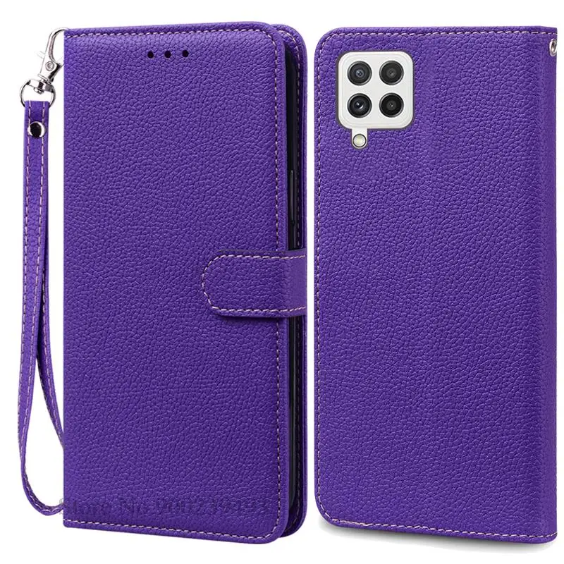 Leather Wallet Flip Case Soft Silicone Cover for Samsung Galaxy M32 - Stylish Protective s