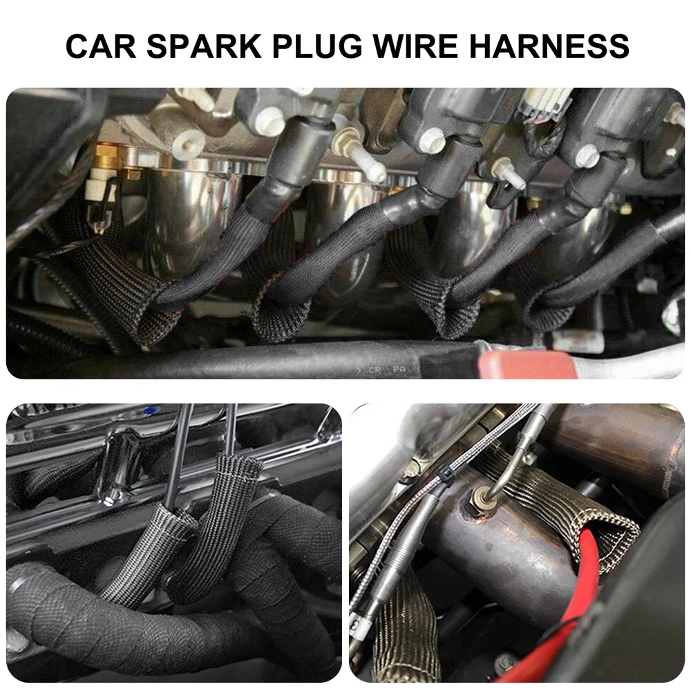 HUB sports 1PCS Titanium Vulcan Lava Heat Shield Protector Sleeve Spark Plug Wire Boots HU-GT01