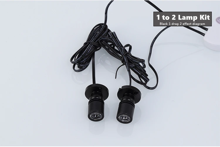 4x Dimmbare Mini-LED-Strahler, USB, 6000K Weißlicht - Für Vitrinen, Schränke & Akzentbeleuchtung